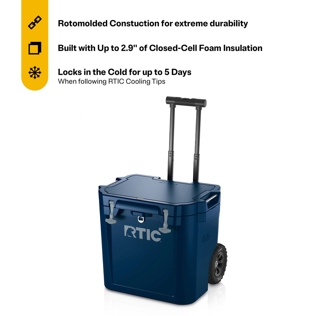 45 QT Ultra-Tough Wheeled Cooler
